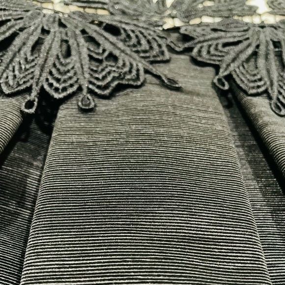 NWT Eliza J Black & White Lace Fit and Flare Midi Dress - Picture 7 of 15